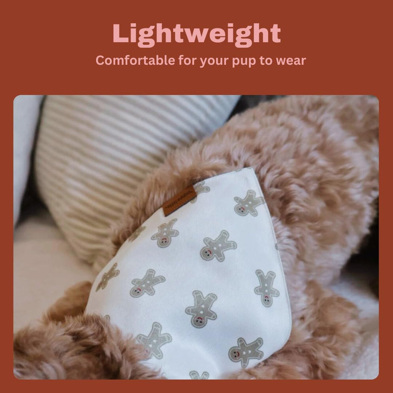 2 PC, Durable Lightweight, Wrinkle Resistant Christmas Comfortable Dog Bandana Medium - PawsPlanet Australia