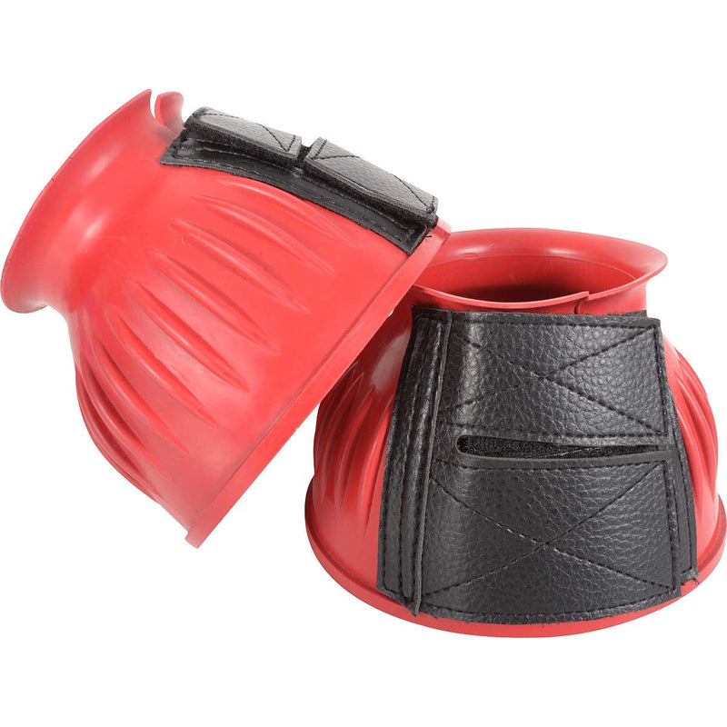 CASHEL Rubber Bell Horse Boots, RED, Medium