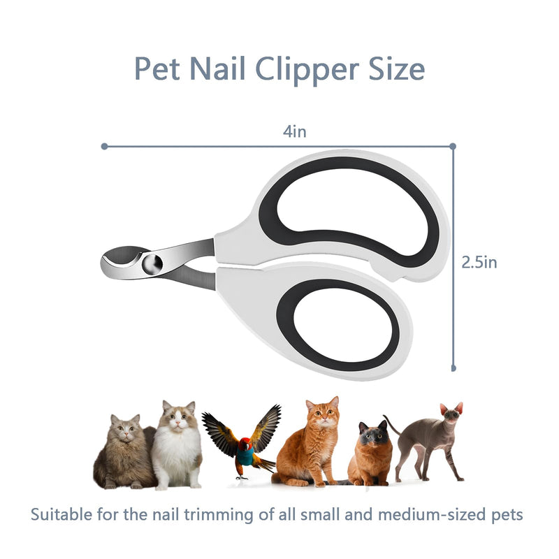 Cats & Dogs Pets Nail Clippers & Trimmers Rabbit Nail Clippers cat Nail Clippers for Indoor Cats cat Claw Clippers with Safety Guard Professional Grooming Tool for Cat Kitten Small Black - PawsPlanet Australia