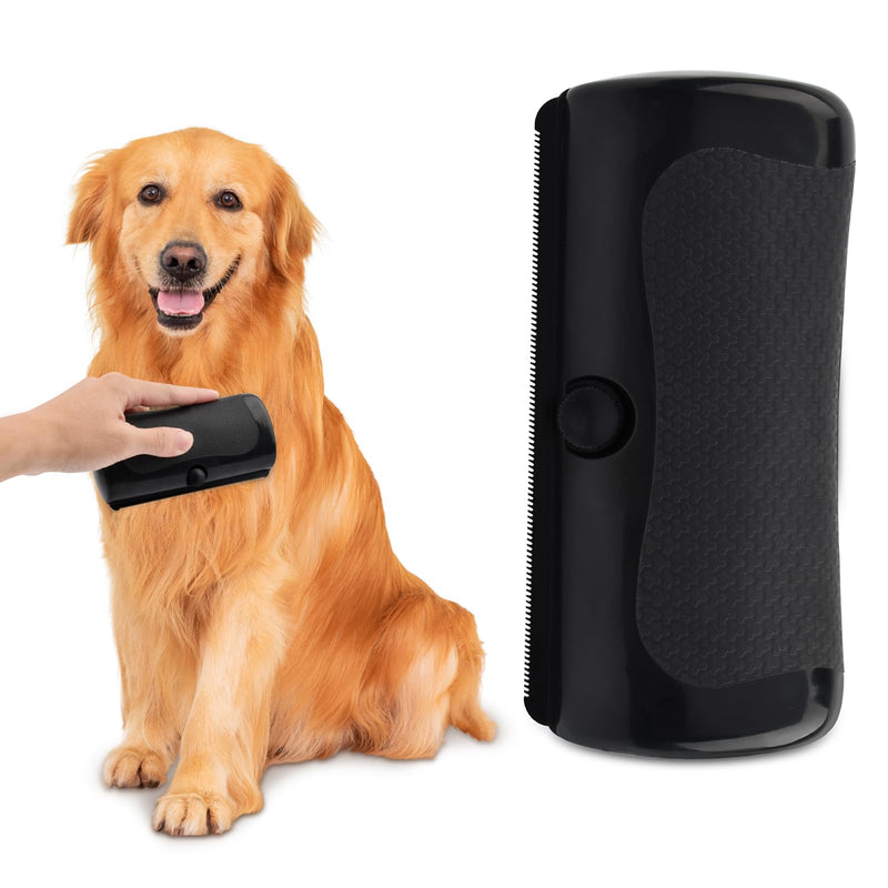 Deshedding Dog Brush Dog Grooming Brush for Shedding Pet Hair Removal Tool for Cats, Dogs, Horses(Color:Black) black