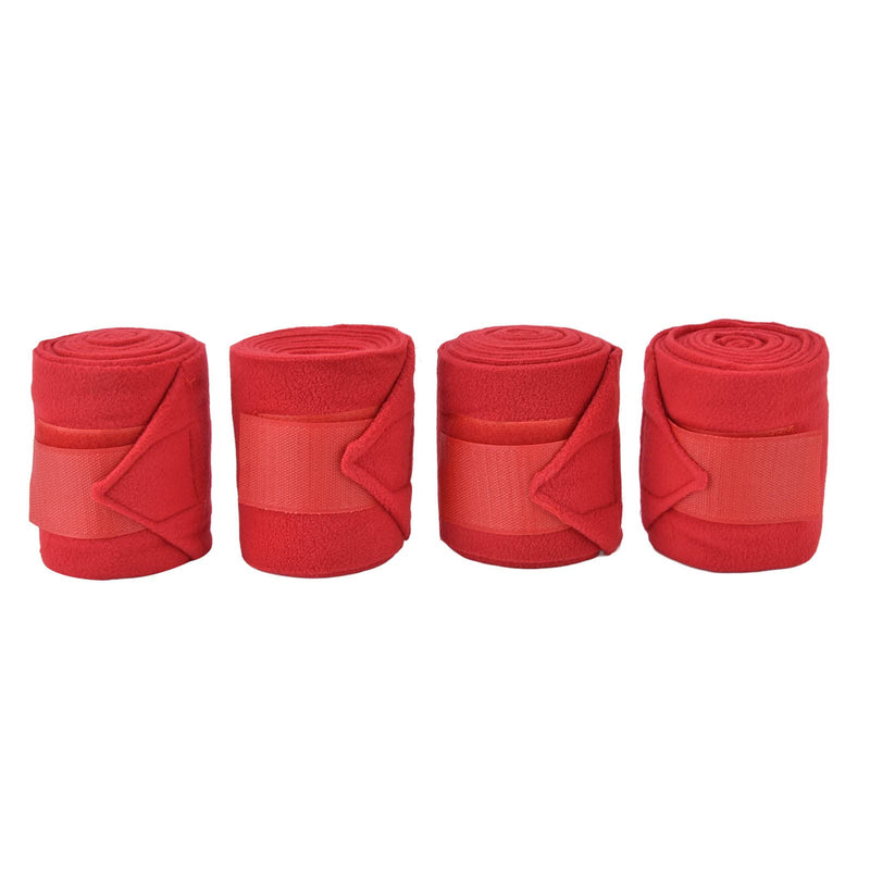 4Pcs Horse Leg Warp, Polyester Self Adhesive Breathable Wear Resistant Animal Leg Bandage for Cows Horses Red