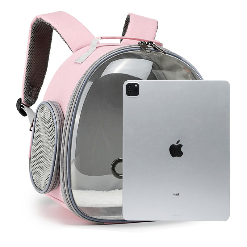 Portable Travel pet Backpack Carrier Small Animal Travel Bag for Hamster, Guinea Pig, Bird, Cat, Rabbit, Pink (Pink) - PawsPlanet Australia