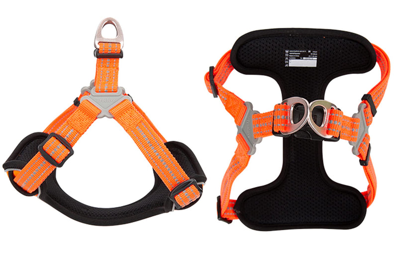TRUE LOVE Dog Harness TLH5991 Anti Pull Safety Vest Step-in Style Harness for More Comfort and Less Tug Reflective Pet Harness by Truelove M Orange