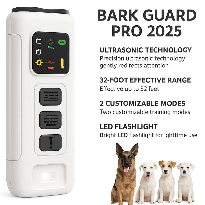 Dog Bark Deterrent Device, 32FT Range, Anti Barking Device for Dogs, Dog Barking Control Device, Rechargeable Dog Silencer, No Barking Device for Dogs, Dog Barking Stopper
