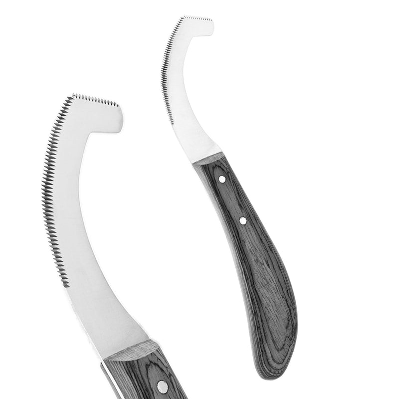 Pro Farrier Grooming Bugs Bot Knife– Stainless Steel Blade, Wooden Handle, Multi-Purpose Mane and Coat Cleaning Tool for Horses, Goats, and Cattle (Black) Black