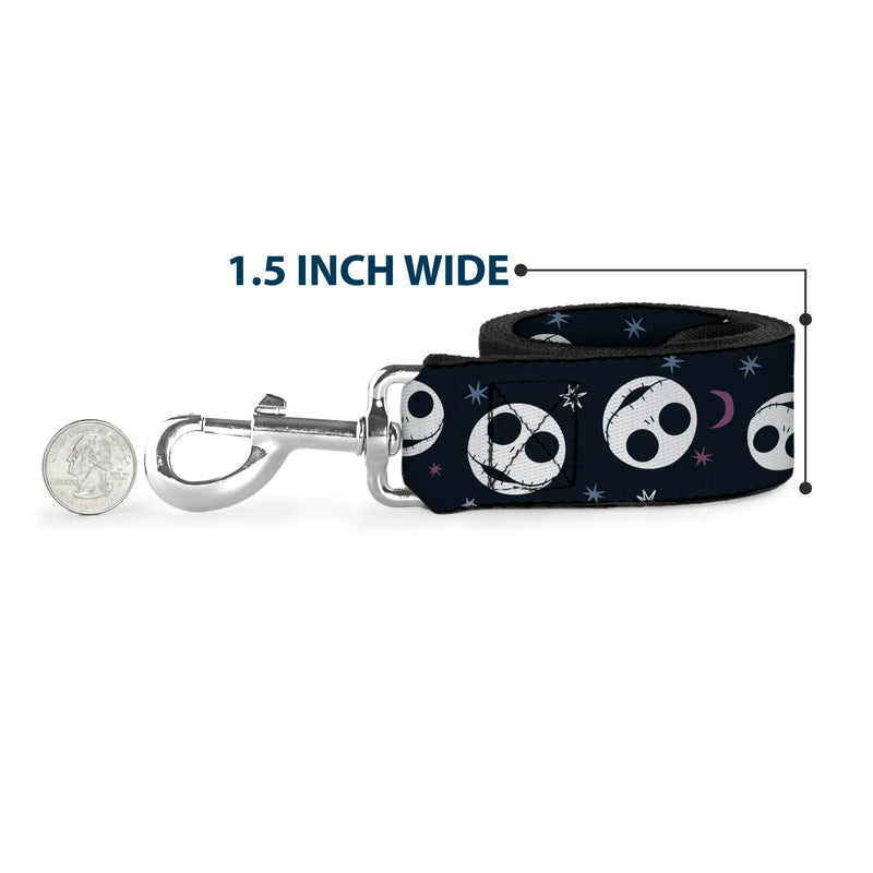 Disney Pet Leash, Dog Leash, The Nightmare Before Christmas Jack and Sally Doodles Pink, 6 Feet Long 1.5 Inch Wide 6 Feet Long - 1.5" Wide - PawsPlanet Australia