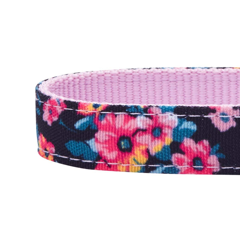 Blueberry Pet Durable Made Well Elegant Floral Print Dog Leash with Lace in Sleek Black, 5 ft x 5/8", Small, Leashes for Dogs Small (Pack of 1)