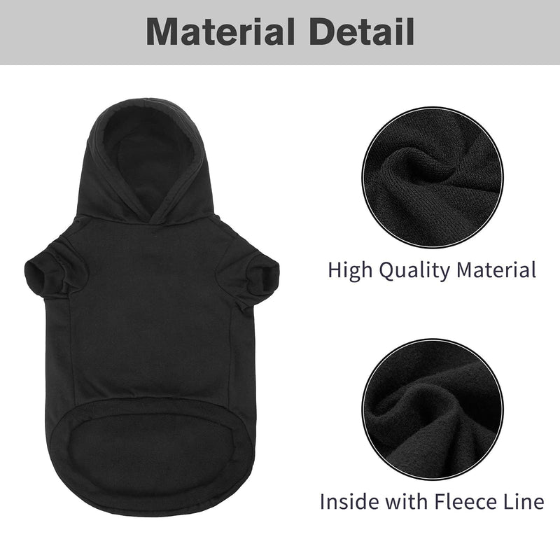 BINGPET Security Dog Hoodies Puppy Sweater Cold Weather Dog Coats Soft Brushed Fleece Pet Clothes Hooded Sweatshirt for Dog Cat X-Large (Chest Girth 34") #1 Black(Security) X-Large (Chest Girth 34") - PawsPlanet Australia