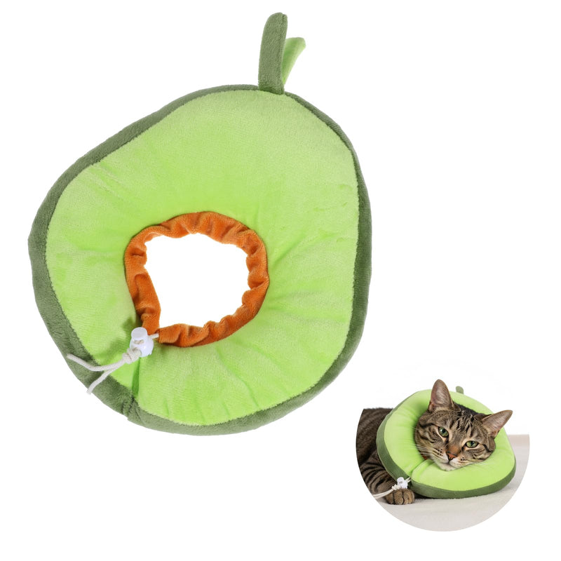 Adjustable Cat Cone Soft Cat Recovery Collar Cute Kitten Fruits Shaped Cats Neck Collar Comfortable Pet Neck Strap Lightweight Elizabethan Cone for Cats Kitten and Puppies