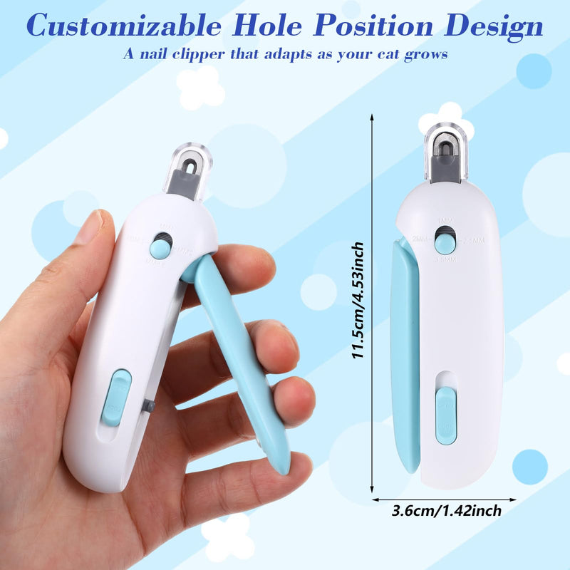 Lusofie Pain-Free Cat Nail Clippers for Indoor Cats - Quick & Safe Claw Trimmer with Guard to Prevent Overcutting, Anti-Splash Design & Hidden Nail File | for Kittens & Adult Cats - PawsPlanet Australia