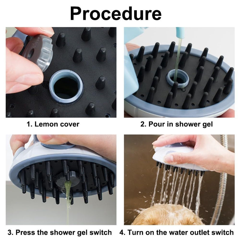 Dog Bath Brush Spray, Dog Shower Head w/4 Sprinkler Adapter for Bathtub Faucet Pet Bathing Massaging & Grooming,Washing - PawsPlanet Australia