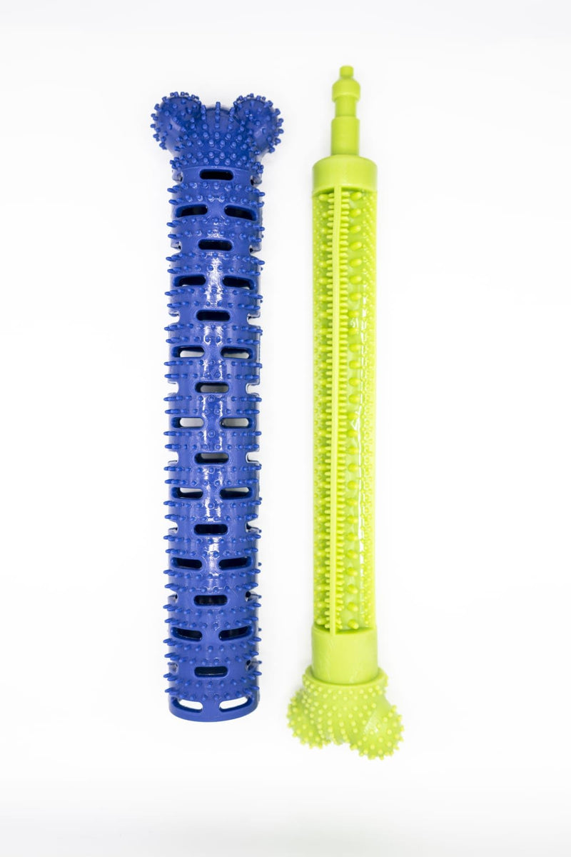 Dog Toothbrush Chew by King Kleen Int. Manual Dog Teeth Cleaning Product. Best for Cleaning Dogs, puppys, Small Dogs and Medium Dogs Teeth. Made from Durable TPR