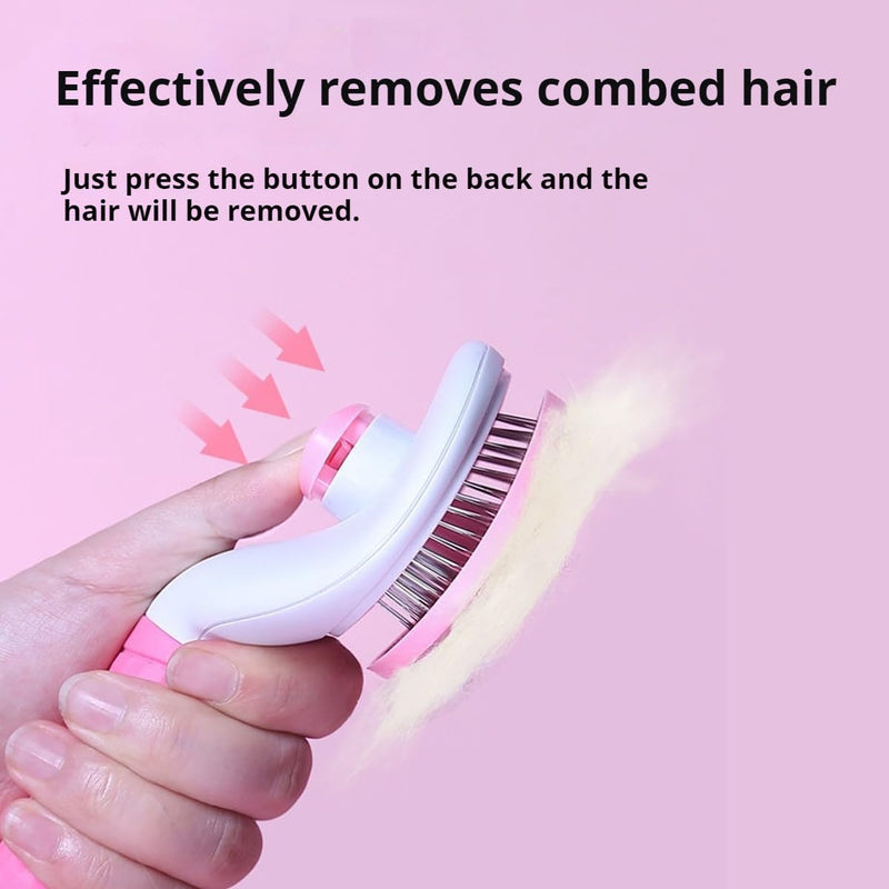 Pet Cat Brushes for Indoor Cats and Cat Nail Clipper Set, Kitten Pet Dog Cat Nail Trimmer for Indoor Cat Hair Brush for Shedding, Cat Claw Trimmer, Kitten Brush Pink - PawsPlanet Australia