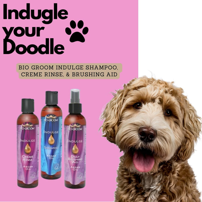 Bio-Groom Indulge Argan Oil Dog Conditioner - Deshedding Dog Bathing Supplies, Puppy Wash, Cat & Dog Grooming Supplies for Sensitive Skin, Cruelty-Free, Made in USA, Dog Products - 12 fl oz 1-Pack - PawsPlanet Australia