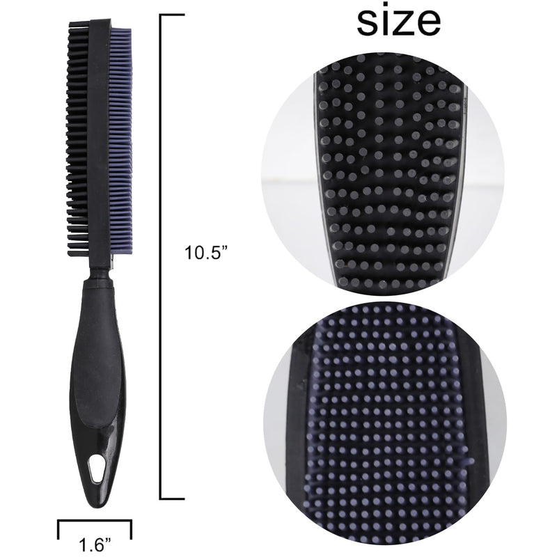 Rubber Pet Hair Removal Brush, Dogs Cats Hair Lint Remover Tool Massage Bath Comb Brush for Cleaning and Grooming (Yellow and Black) Yellow and Black - PawsPlanet Australia