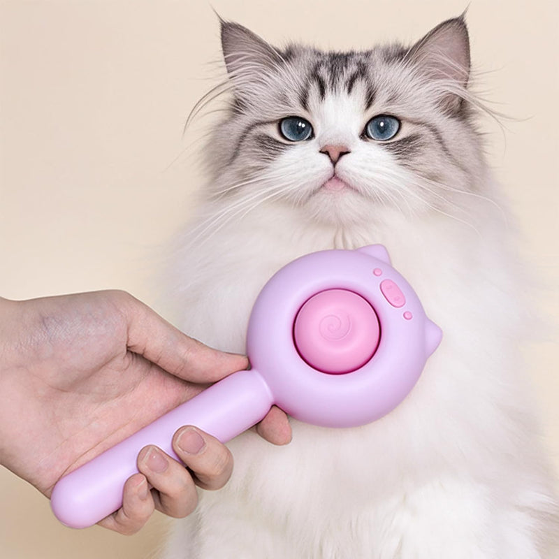Cat Brush Dog brushes with Release Button for Shedding Grooming, fit for Long or Medium Haired Cats, Lightweight Skin Friendly Pet Brush Hair Removal Comb Brushes for Kitten Pink