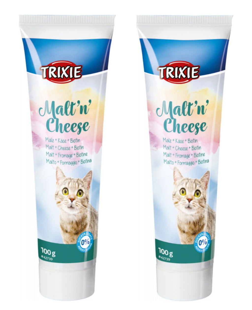 2 PACK TRIXIE ANTI HAIRBALL MALT 'N' CHEESE CAT TREAT PASTE SNACK HAIRBALL AID 100G - PawsPlanet Australia