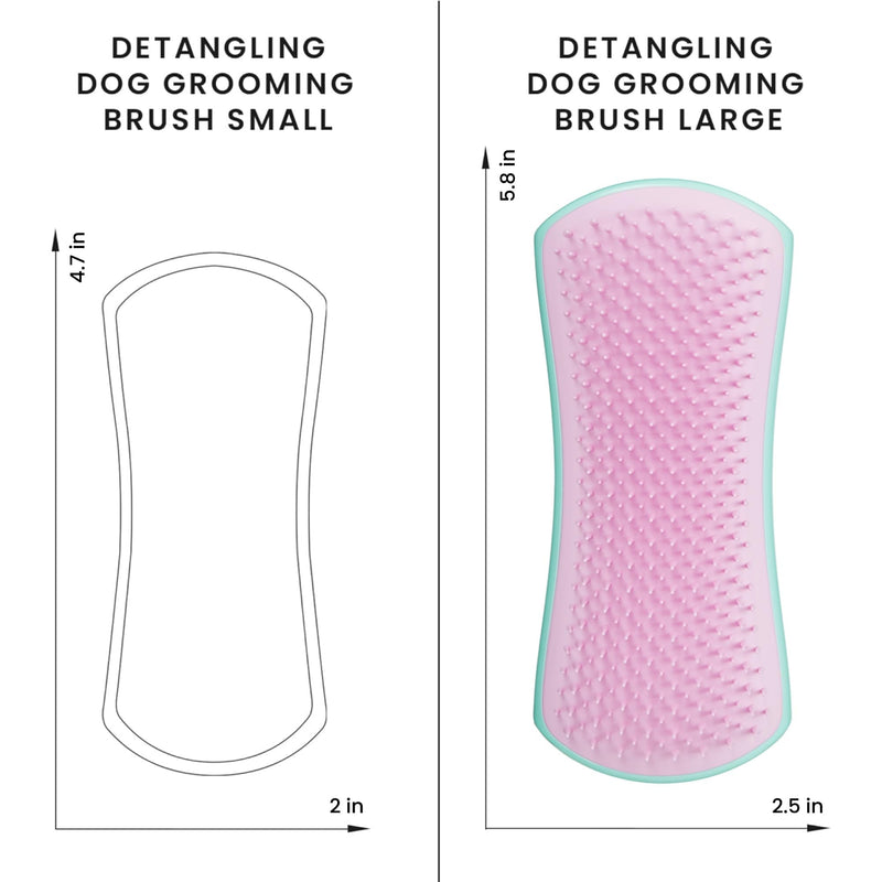 Tangle Teezer Large Pet Teezer De-Shedding Grooming Brush - Dry or Bath Brush - The Perfect Deshedding Brush for Dogs - Mint & Pink - PawsPlanet Australia