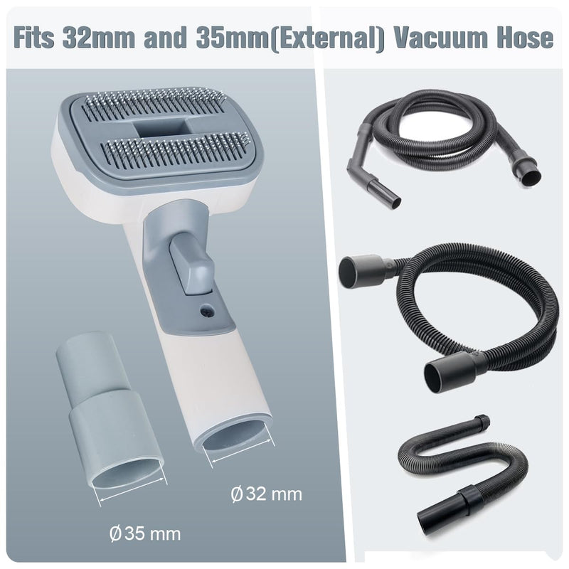 3-in-1 Dog Hair Vacuum Brush for Deshedding and Dematting, Dog Hair Brush Fits 32mm and 35mm Hose Tubes, Self-Cleaning Design 3 in 1 - PawsPlanet Australia