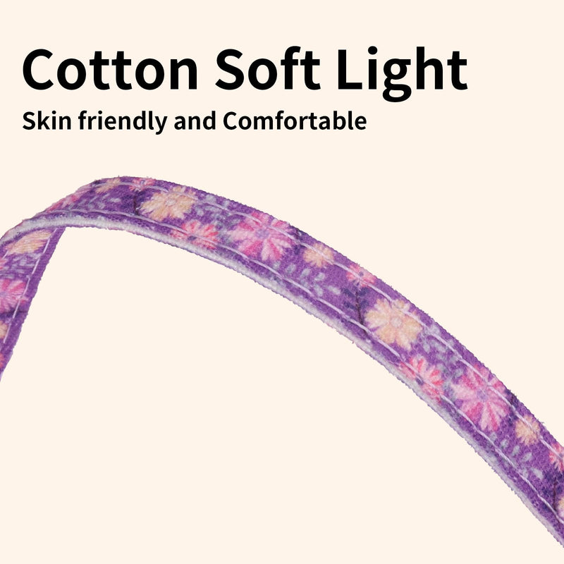 Cotton Cat Harness and Leash Set, Escape-Proof Adjustable Soft Harness for Kitten, Small & Large Cats, Ideal for Travel & Outdoor Walking (Flower) Flower - PawsPlanet Australia