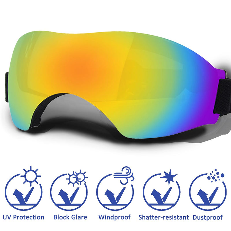 Small Dog Sunglasses, Dog Goggles with Adjustable Strap, UV Protection, Suitable for Small Dogs Smooth style-Multi-colored - PawsPlanet Australia