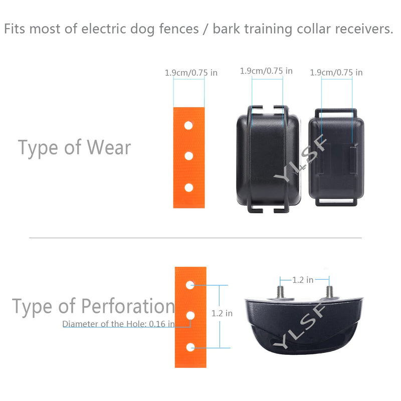 Dog Collar Strap for Most of Electronic Training Shock Collar Receivers-Adjustable Durable Waterproof Odorless 3/4 Inch Collar Replacement for Barking Fence-Pet TPU Collar Strap 1 Pack Orange - PawsPlanet Australia