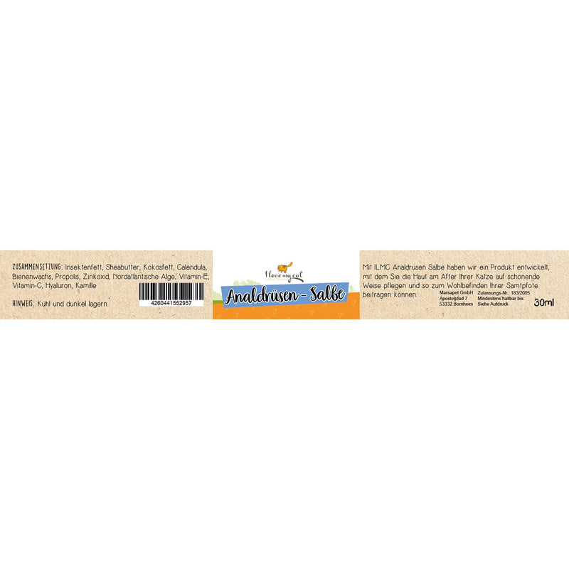 I Love My Cat Gland Ointment High Quality Care Product for Cats Can Naturally Counteract Possible Glands Discomfort in Your Cat 30 ml