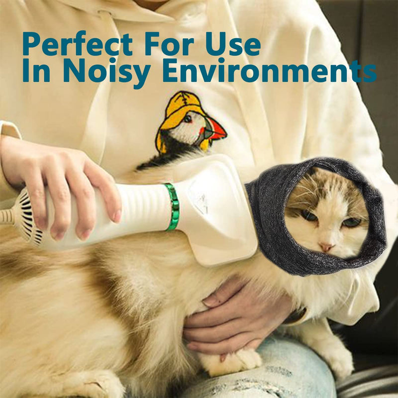 Quiet Ears for Dogs Noise Protection, No Flap Ear Wraps for Dogs, Stretchy Dog Snood for Noise Reduce Grooming Bathing, Dog Noise Cancelling Ear Muffs for Cats,Grey S Grey - PawsPlanet Australia
