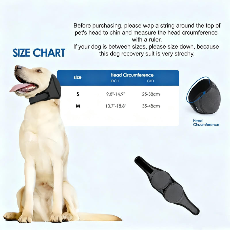 Dog Ear Defenders, Dog Calming & Anxiety Relief Ear Protectors, Waterproof Do/g E/ar Muffs for Anxiety Relief, Adjustable Noise Reducing for Do/gs, Waterproof E/ar Covers for Shower and Swimming(M)
