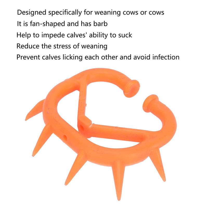 5Pcs Cow Nose Thorn, Bovine Weaning Thorn Cattle Weaner with Thick Plastic Cow Nose Rings Farm Livestock Bovine Anti-Sucking Nose Clip with Thorn(#1) #1 - PawsPlanet Australia