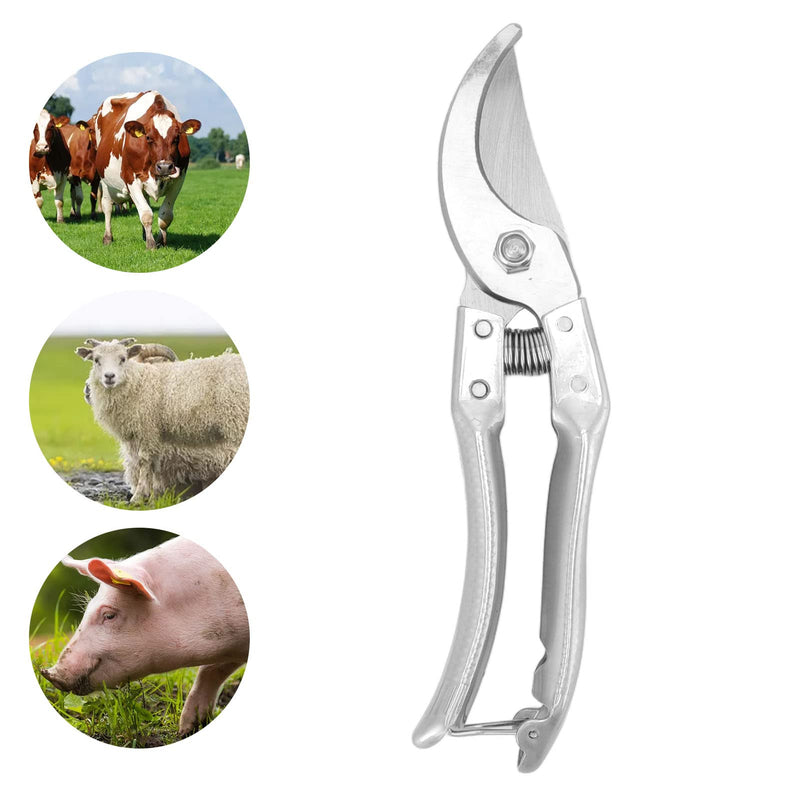Animal Toe Nail Scissors Cutting Goat Hoof Clippers Nonslip Comfortable Handle for Pig Trotter (Silver) - PawsPlanet Australia