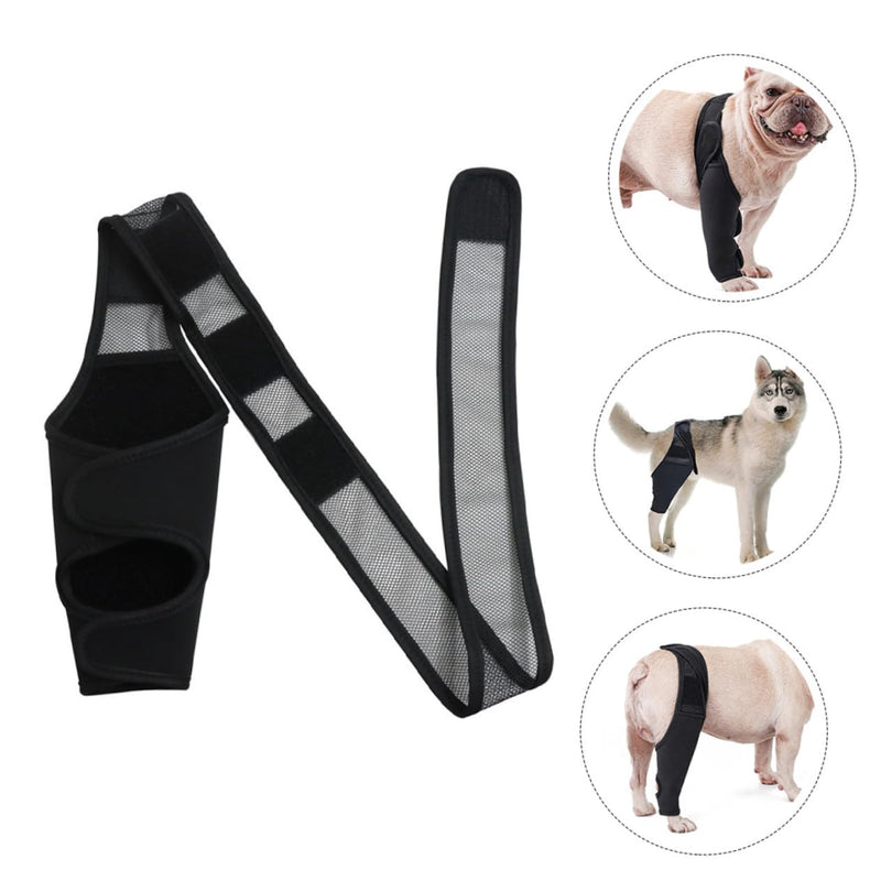 Neoprene Dog Knee Brace with Breathable Mesh Elastic Protection for Injured Front and Rear Legs Adjustable Dog Leg Splint for Long Term Stability