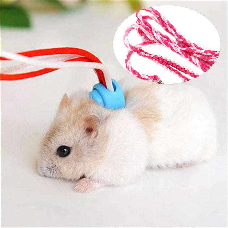 Hamster Harness, Adjustable Small Pet Outdoor Leash Walking Training Harness with Bell for Dwarf Hamster Gerbil Rat Squirrel ( Rose red) Harnesses pink&rose red - PawsPlanet Australia