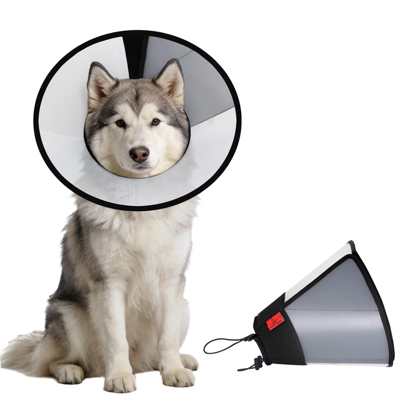 Plastic Dog Recovery Cone Collar, Soft Comfortable Breathable Post-Surgery Pet Cone, Escape-Proof & Easy Clean, Prevents Licking Wounds, Waterproof & Adjustable XL (Neck 17.3"-21.2") XL(Neck 17.3"-21.2")