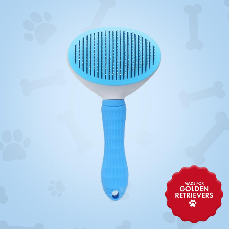 Golden Retriever Dog Brush - Double-Sided Grooming Tool for Shedding & Detangling | Gentle Deshedding & Dematting for Thick Coats | Premium Pet Brush for Long-Haired Dogs - PawsPlanet Australia
