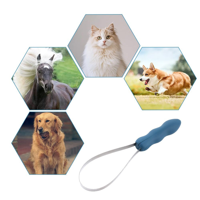 1 Pack Pet Dual-Sided Grooming Blade, Shedding Brush with Stainless Steel Blades, for All Dog Coat Types, with Soft Grip Handle, Pet Hair Removal Tools - PawsPlanet Australia