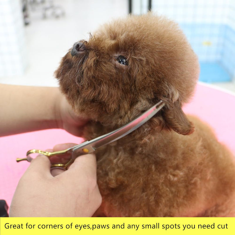HASHIMOTO Curved Scissors for Dog Grooming, Light Weight, 7.0 inch, 30 Degree Curved Blade, Professional or DIY Use 7.0" - PawsPlanet Australia