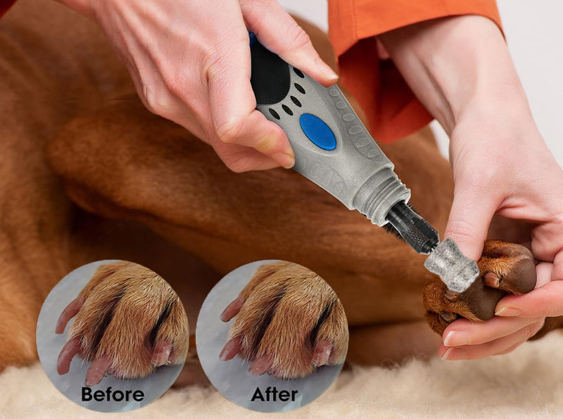 Dog Nail Grinder for Dremel - Safe and Painless Nail Trimmer Bits - 1/8" Pet Nail Grinder Wheel Work with Dremel Sanding Drums for Large Medium Small Dogs&Pets Nails Care Classic E - PawsPlanet Australia