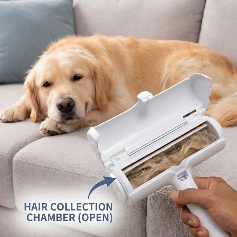 Pet Hair Remover Reusable Fur Roller for Dogs & Cats – Lint Cleaner for Carpet, Furniture, Sofa, Bed & Car Interior – Portable Cleaning Brush - PawsPlanet Australia