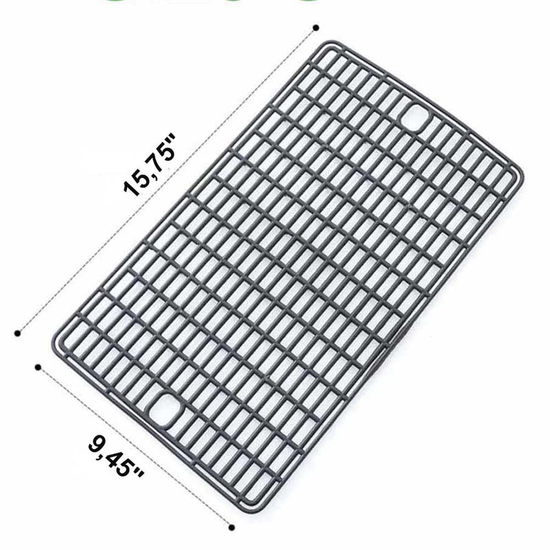 Plastic Mesh Tray for Pets Extra Protection for Pan for Dogs and Cats Cage Carrier, Anti-Leak Floor Grid with Small Legs (15,75" Dx9,45 Wx0,39 H) Black Colour - PawsPlanet Australia