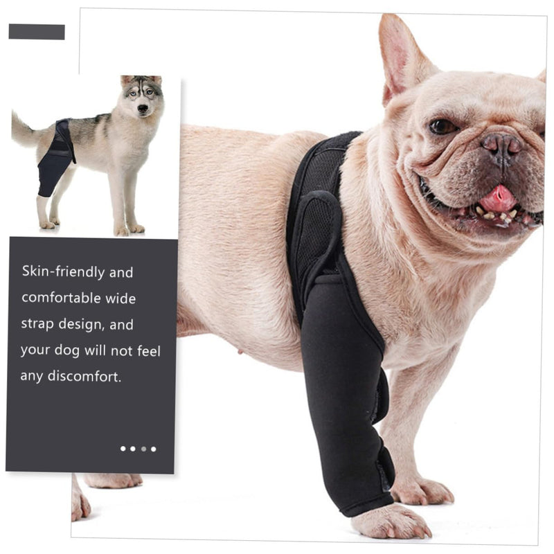Neoprene Dog Knee Brace with Breathable Mesh Elastic Protection for Injured Front and Rear Legs Adjustable Dog Leg Splint for Long Term Stability