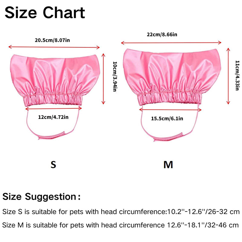 Protective Pet Shower Cap Universals Regulable Grooming Small Cats Bath Gears Fashion Silver Rose red M