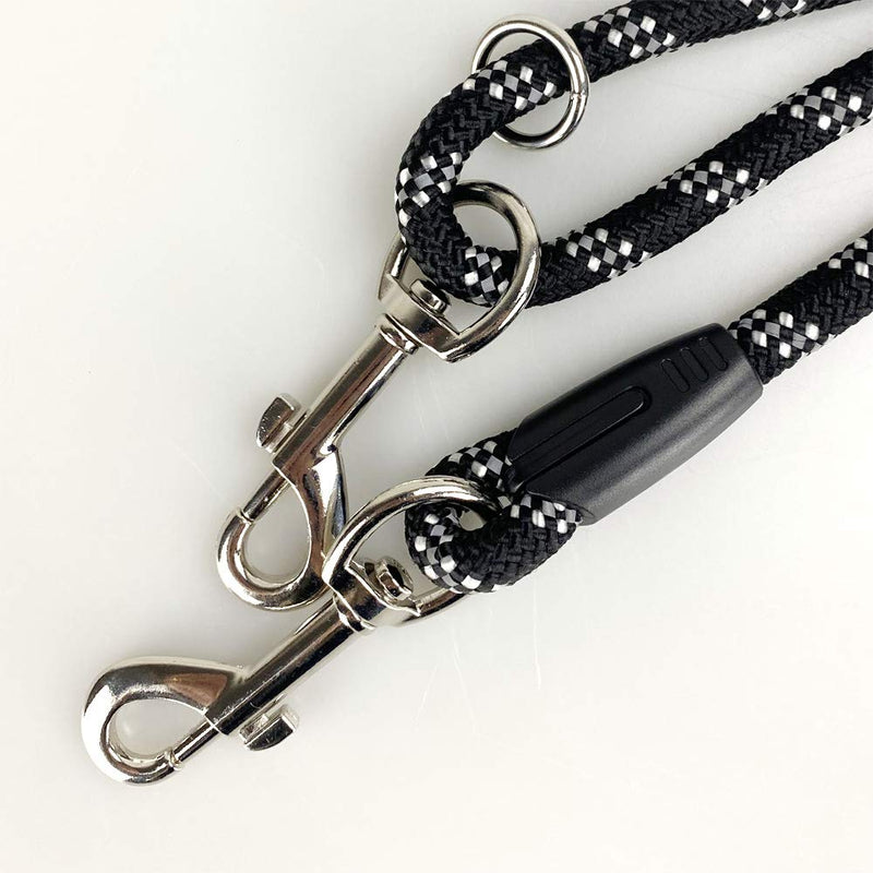 Long Rope Dog Leash for Dog Training 12FT 20FT 30FT 50FT, Reflective Threads Dog Cat Leashes Tie-Out Check Cord Recall Training Agility Lead for Large Medium Small Dogs (Black, 10mm*50ft) Black - PawsPlanet Australia
