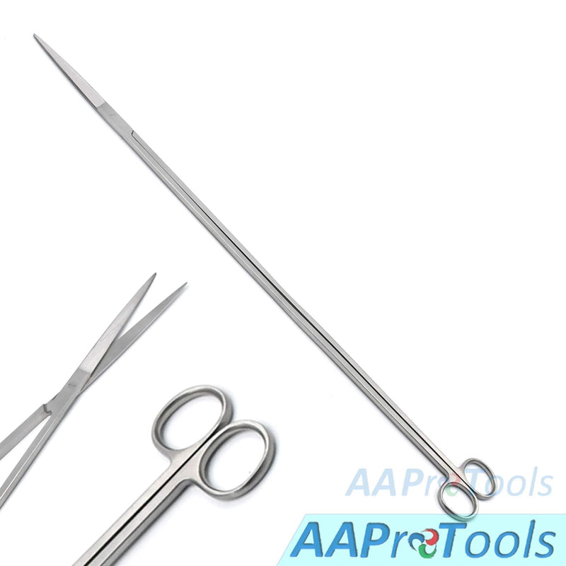 AAProTools Fish Aquarium Cleaner Kelly Scissors Straight 18" Extra Long Handle Sharp/Sharp Stainless Steel Instruments - PawsPlanet Australia