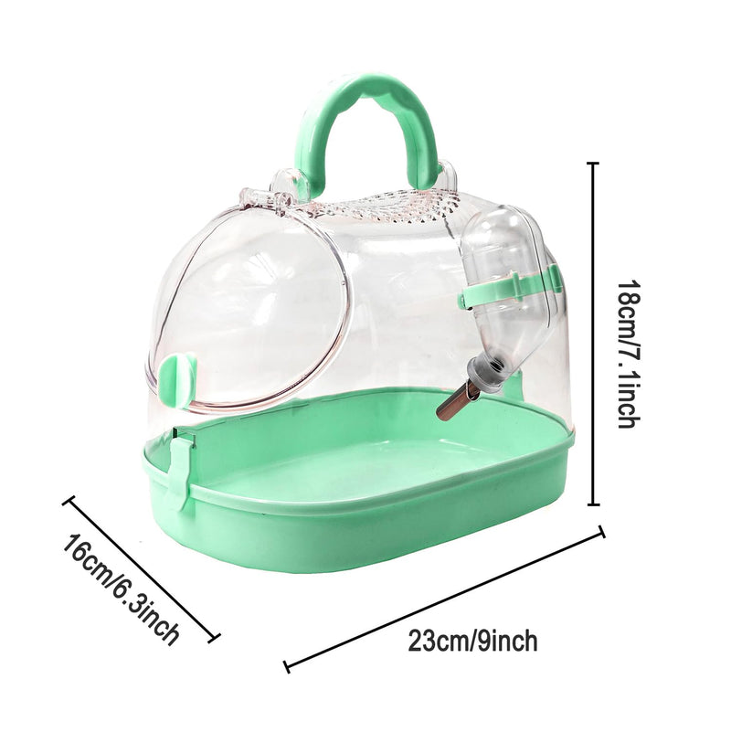Portable Guinea Pig Carrier Travel Small Animal Carrier Breathable Travel Hamster Cage with Water Feeder - PawsPlanet Australia