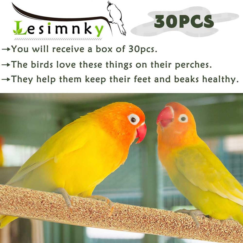 30PCS Birds Perch Covers, Sand Perch for Bird Cage Platform Accessories Bird Perch Covers Sandpaper Sand Perch Covers for Parakeets Canaries Finches & Small Birds - PawsPlanet Australia
