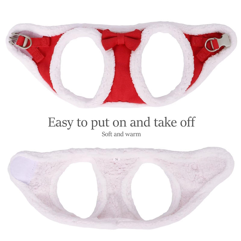 Didog Small Dog Harness and Leash Set, No Pull Adjustable Soft Padded Dog Harness Vest for XS Small and Medium Sized Dogs (Red, XS) XS: Chest 14-15" Red - PawsPlanet Australia