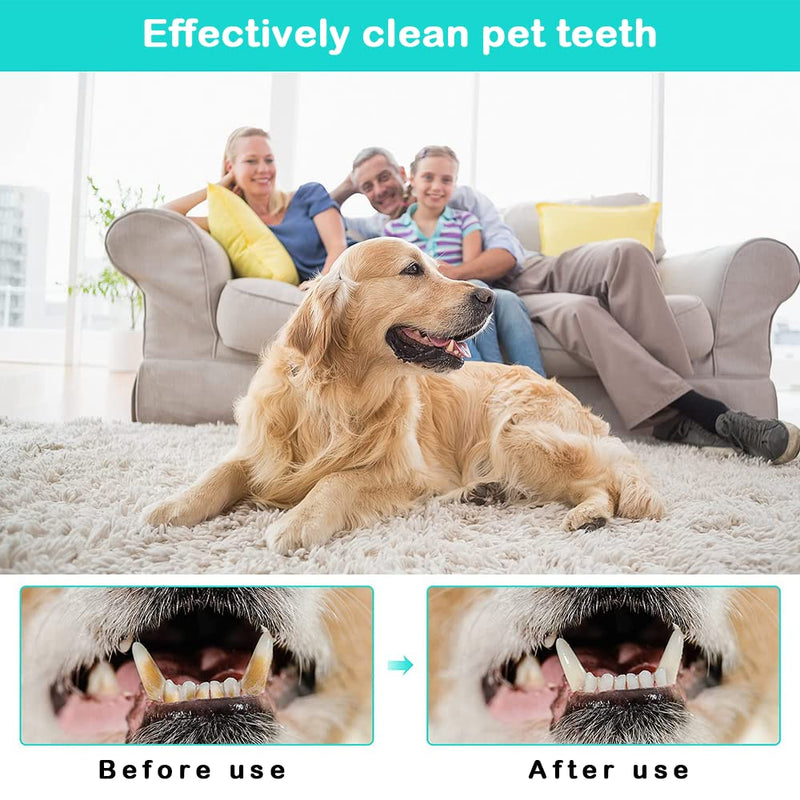 Dog Toothbrush Finger Toothbrush Set (4 Pack, with Dog Eye tears Black Chin Cleaning Tool) , Silicone Toothbrush，Soft bristles, Easy to Clean Teeth, Suitable for Dogs, Cats and Pets to use - PawsPlanet Australia