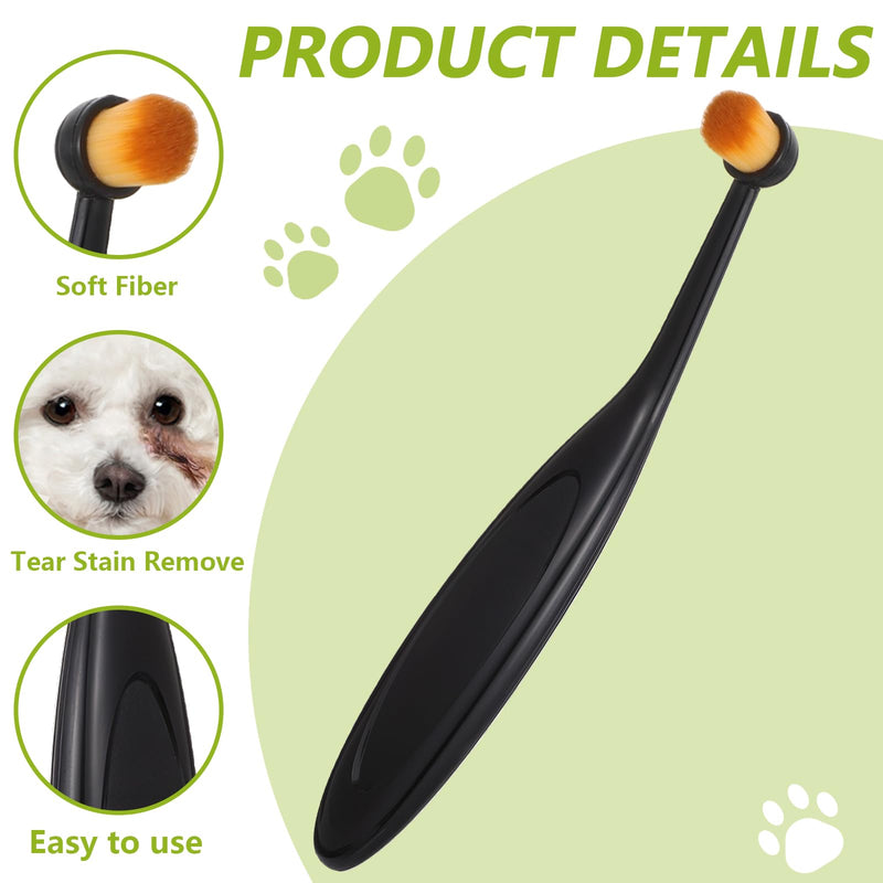 Dog Cat Eye Powder Brush, 4 Pack Tear Stain Remover Brushes Washable Fiber Dog Eye Grooming Soft Bristles Dog Eye Cleaning Brush Pets Grooming Comb for Small Pet Cat Dogs Removing Crust Mucus - PawsPlanet Australia