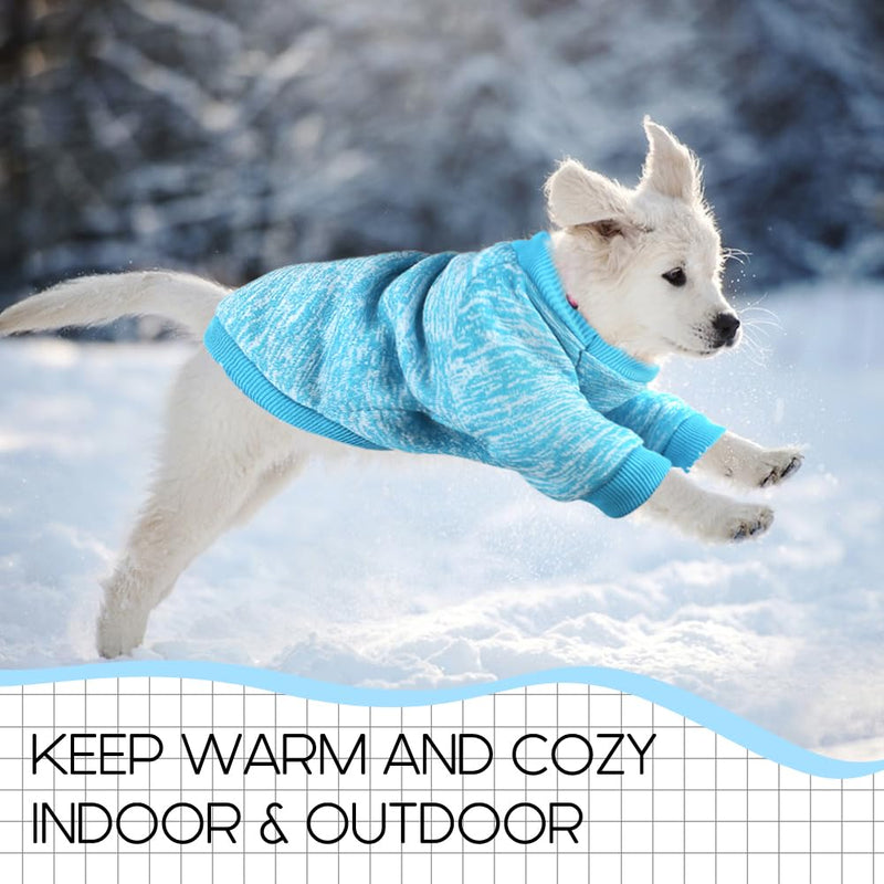 3 Pack Dog Sweaters for Small Dogs Girl Boy Dog Winter Fleece Clothes Warm Soft Dog Sweatshirt Outfit for Dog Cat Pet Apparel - PawsPlanet Australia